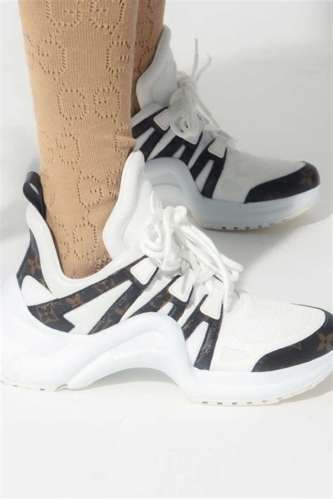 white Louis Vuitton trainers women's